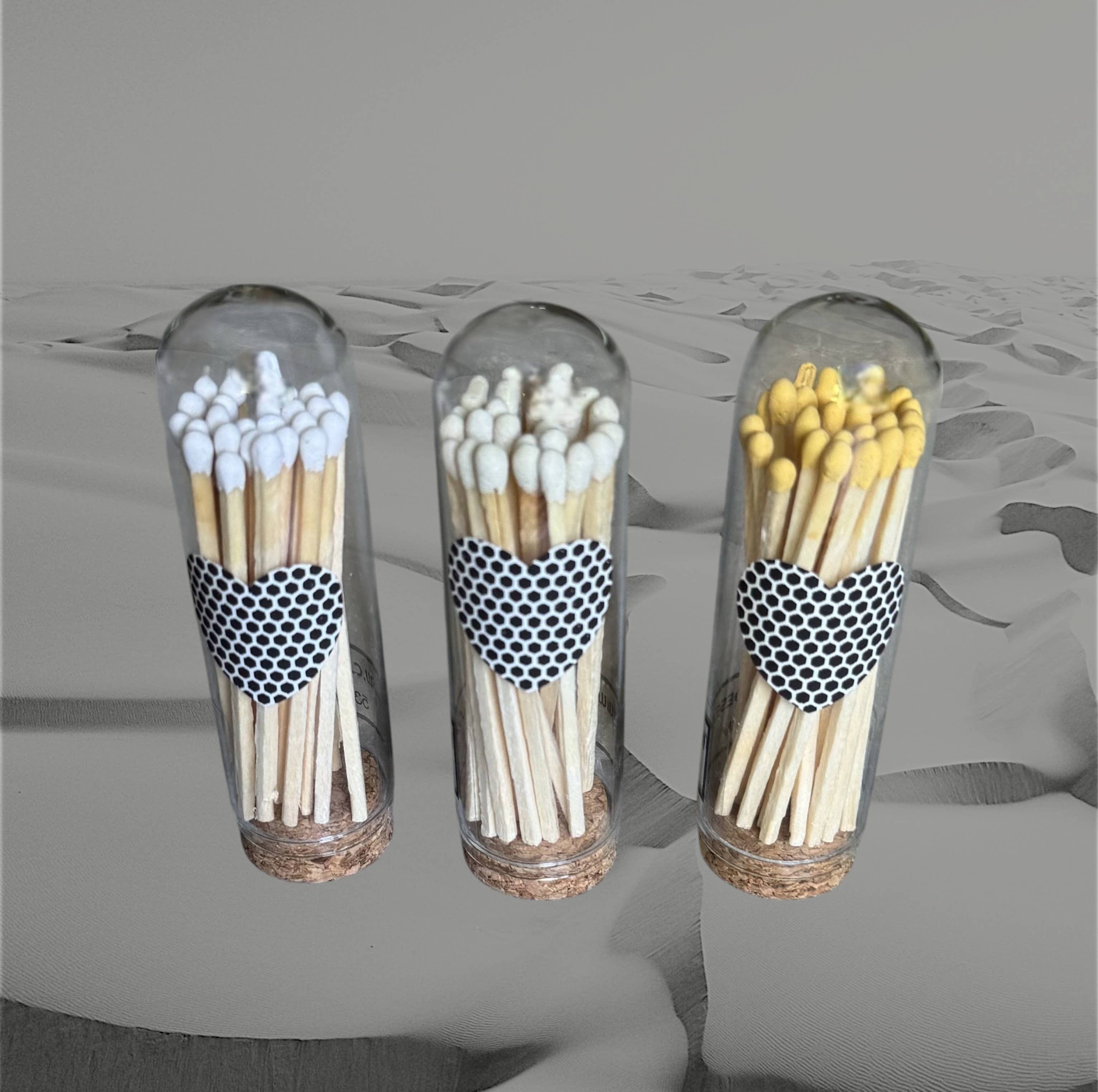 CJ Gift Goddess - Vendita all'ingrosso Portafiammiferi - 3" Fiammiferi in Campana con Accendino a Cuore con 25 Fiammiferi Colorati5