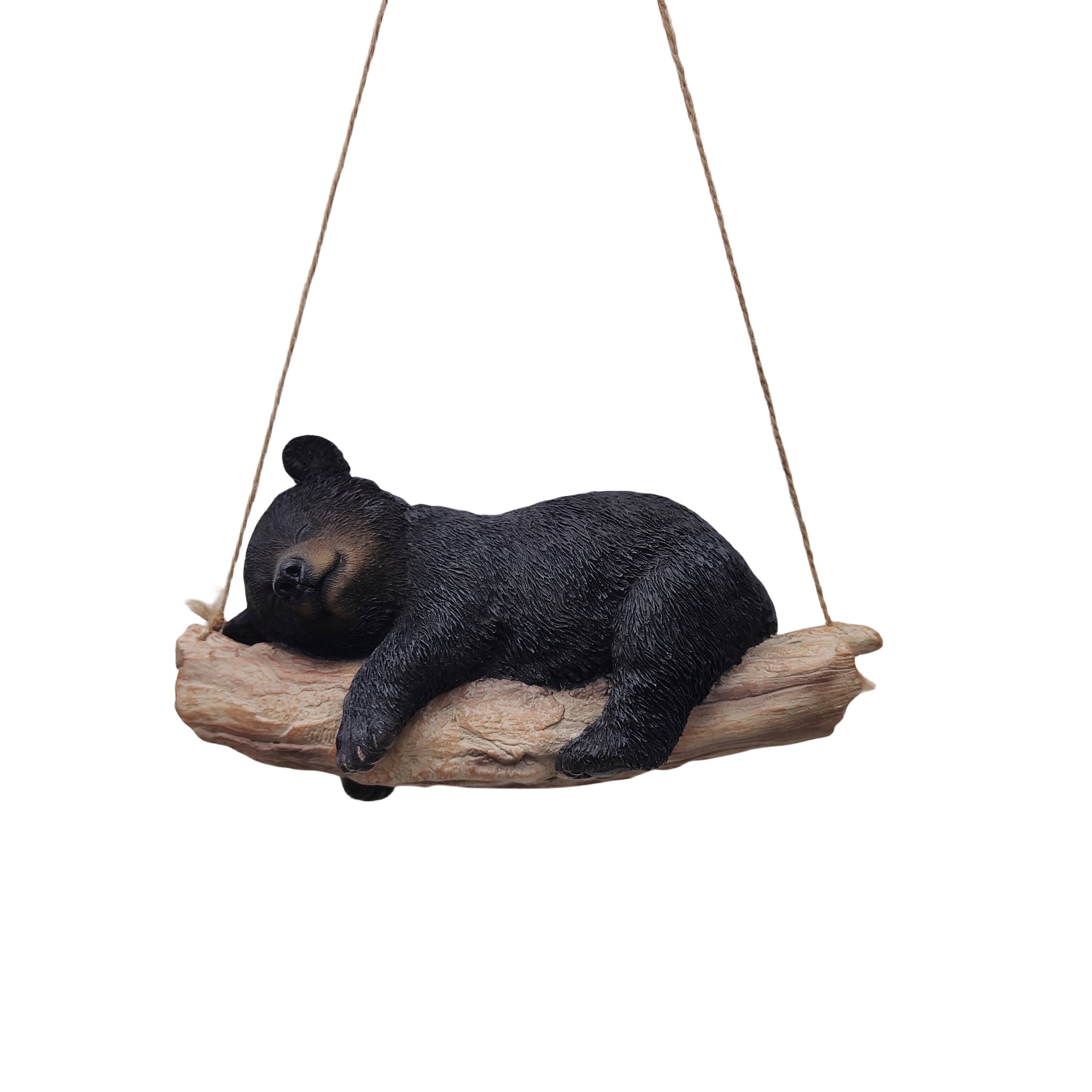 Hi-Line Gift Ltd. - Wholesale Decorative Figurine - Striking Black Hanging Bear Polyresin Figurine1