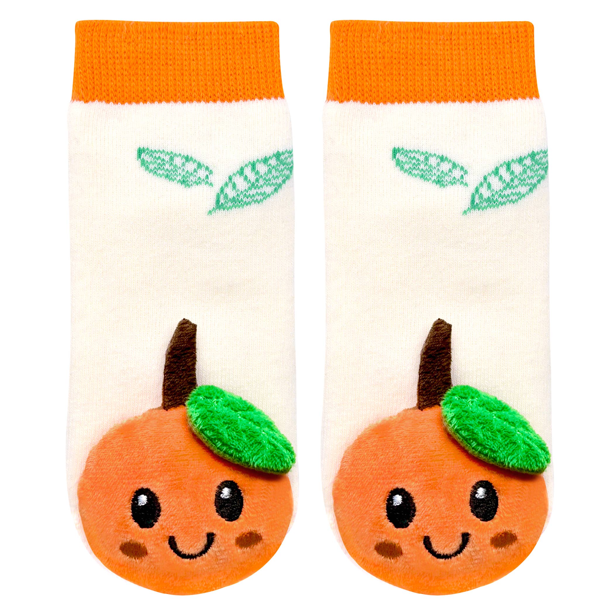 Boogie Toes – wholesale Socks – baby – Smiley Orange, Boogie Toes Rattle Socks0