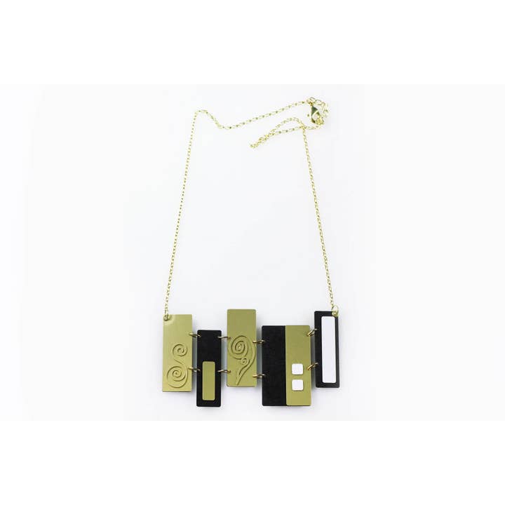 Klimt necklace for wholesale by Joyas de Papel