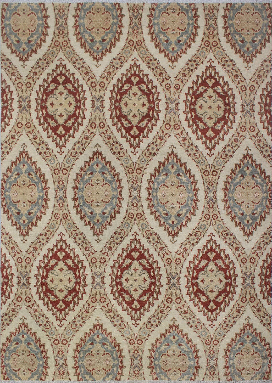 Noori Rug - Wholesale Area Rug - Yousafi Penley Ivory/Rust Rug, 9'10" x 13'10"0