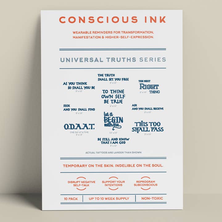 Universal Truths Variety 10-pack voor wholesale door Conscious Ink