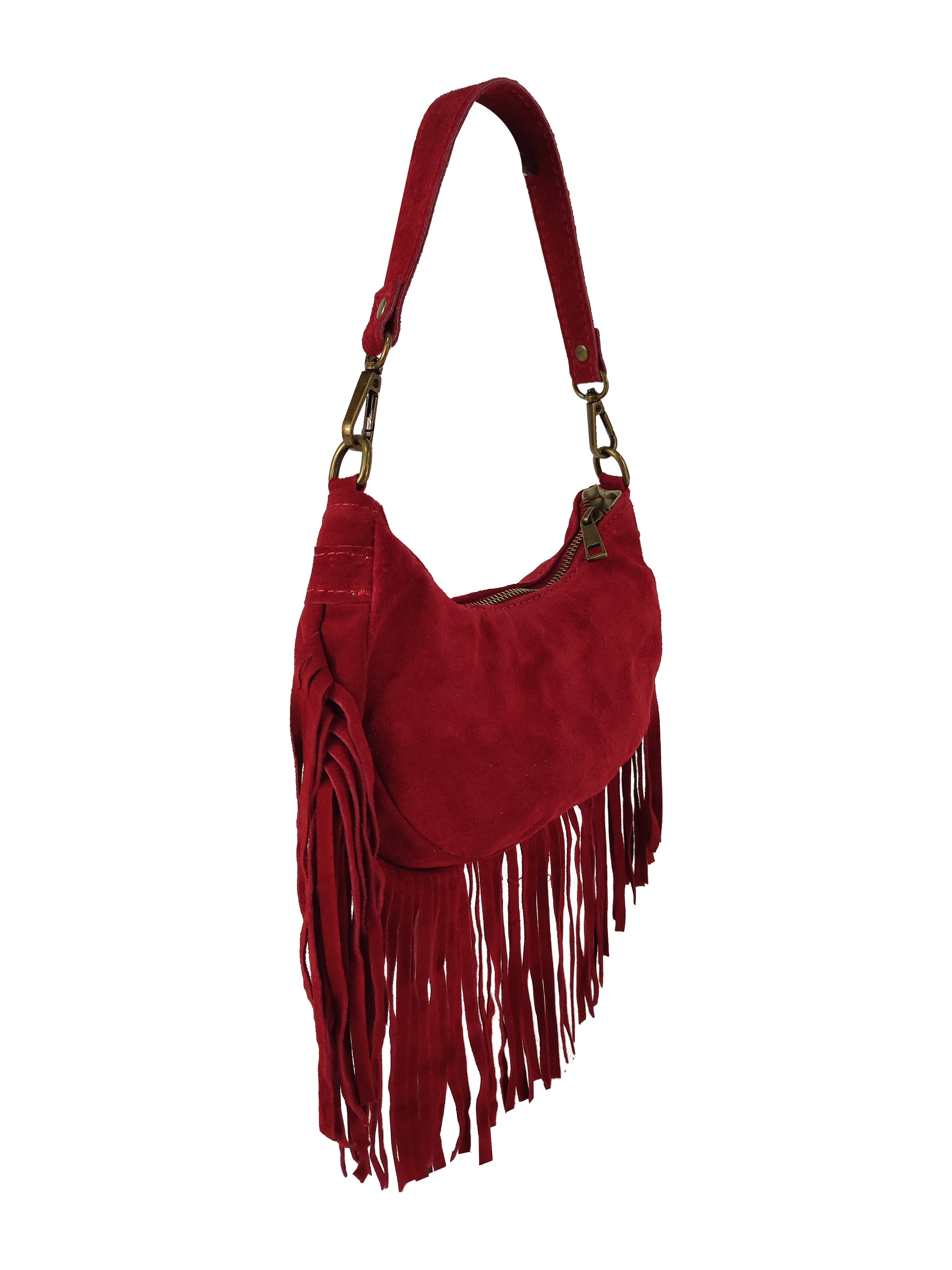 Florence Leather - Wholesale Shoulder Bag - Women's - Fringed suede bag1