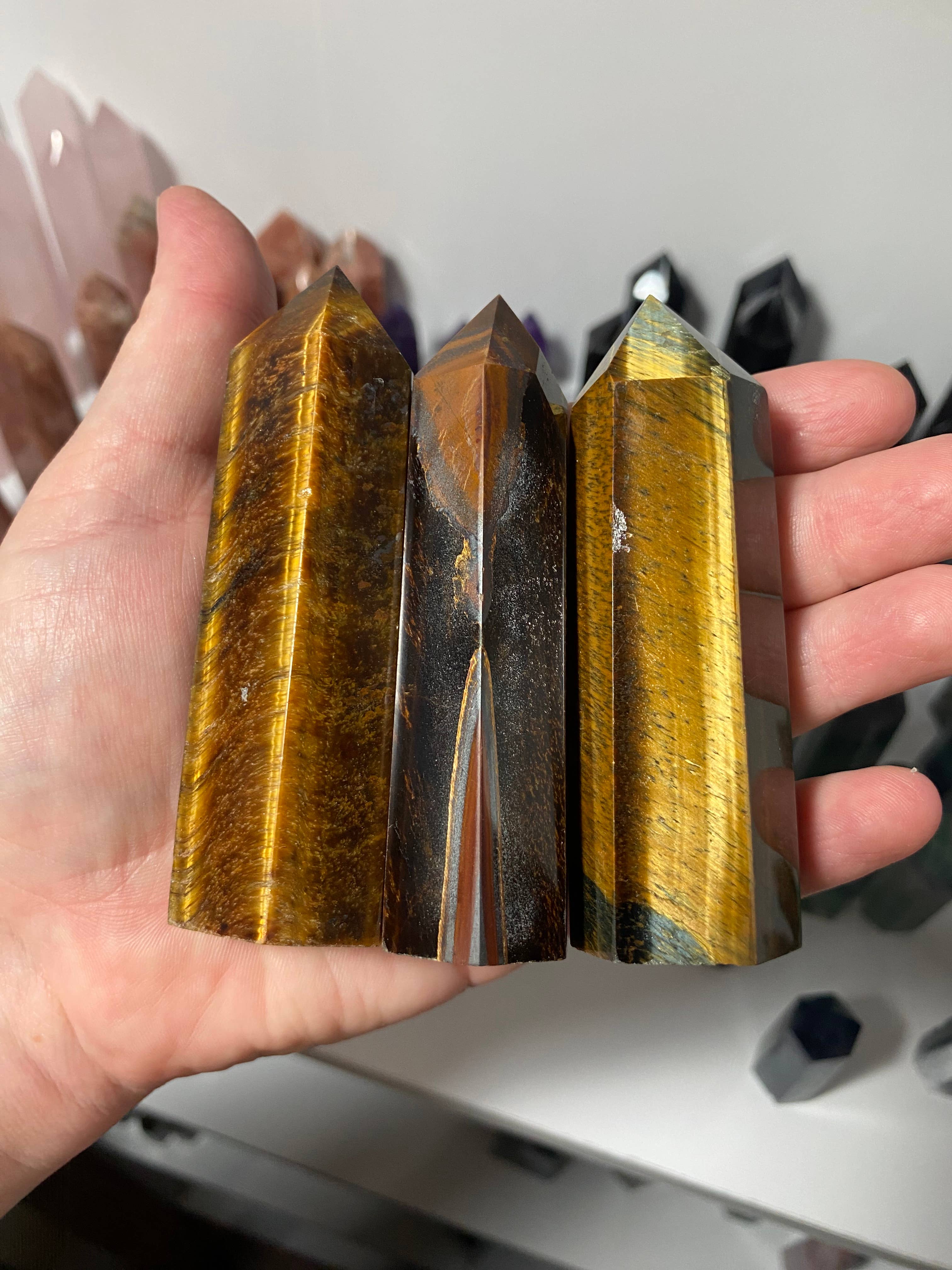 Moon River Designs - Wholesale Spiritual Stone/Crystal - Tigers Eye Crystal Towers3