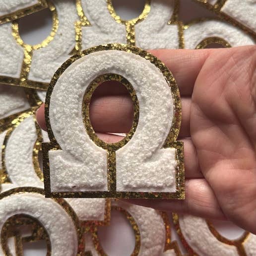 Aloe and Milk Boutique - Wholesale Patch - Greek Omega Alphabet Patch