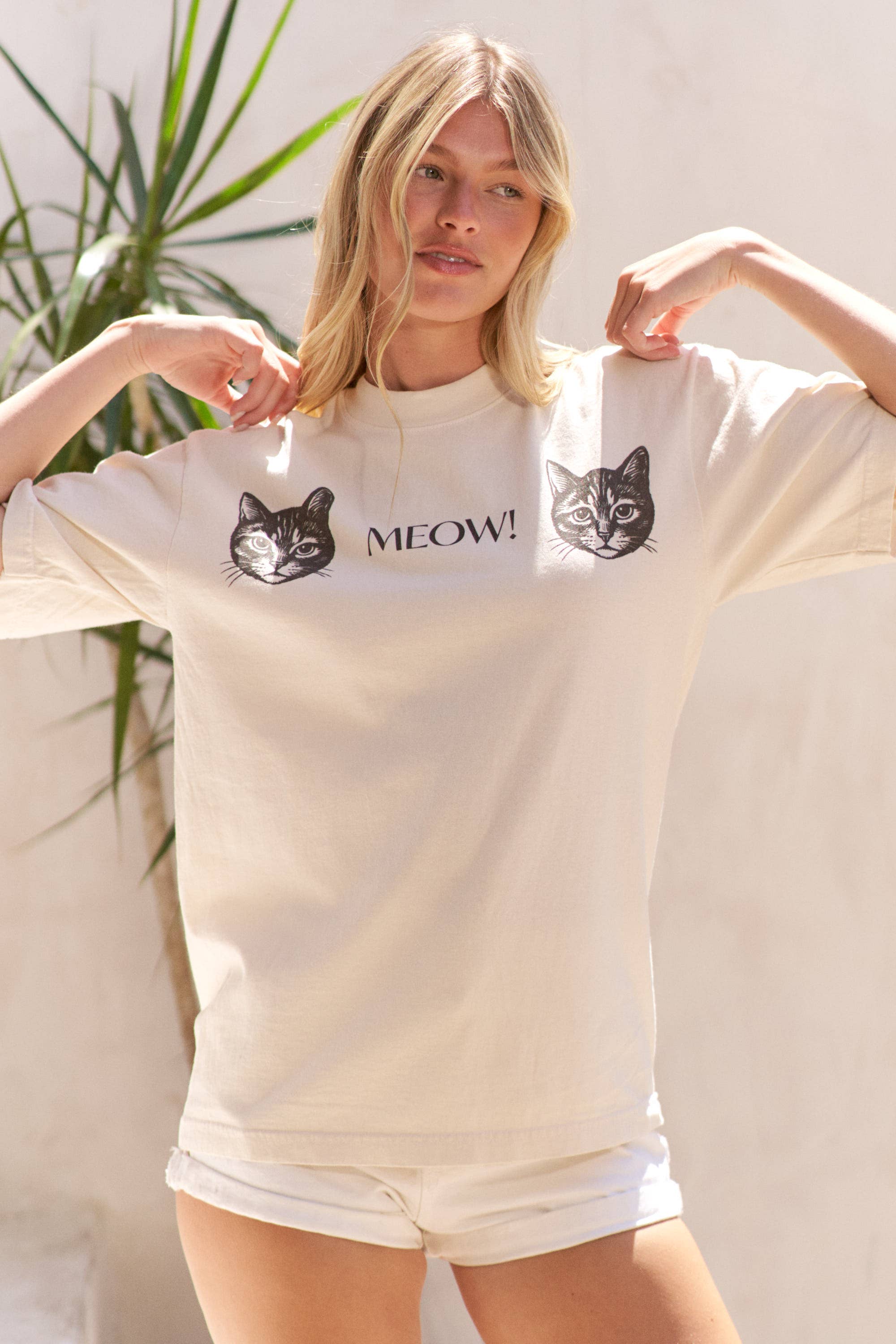 JADE BY JANE - Vente T-shirt sérigraphié – femme - T-SHIRT GRAPHIQUE DEUX CHATS QUI MIAULENT8