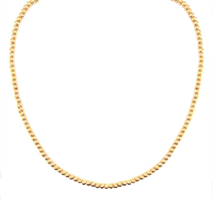 Collier ras du cou en perles remplies d'or pour la vente par Amanda Rose Jewelry