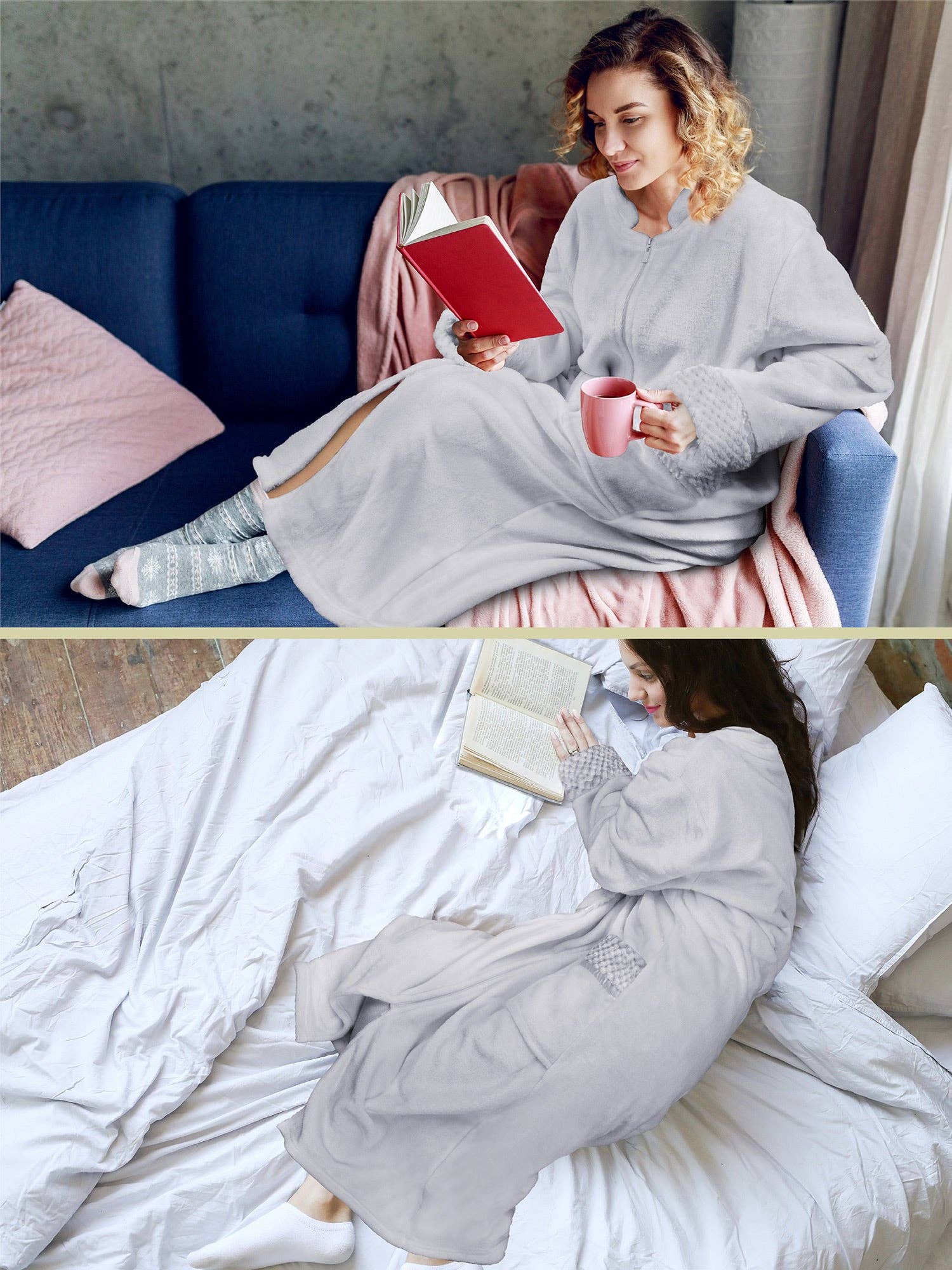 Pavilia - Wholesale Robe - Women's - Women's Housecoat Zipper Robe29