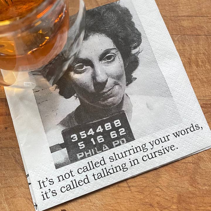 The 3 Sisters Design Co. - Wholesale Disposable Napkin - Big House Cocktail Napkins, It's not called slurring your...