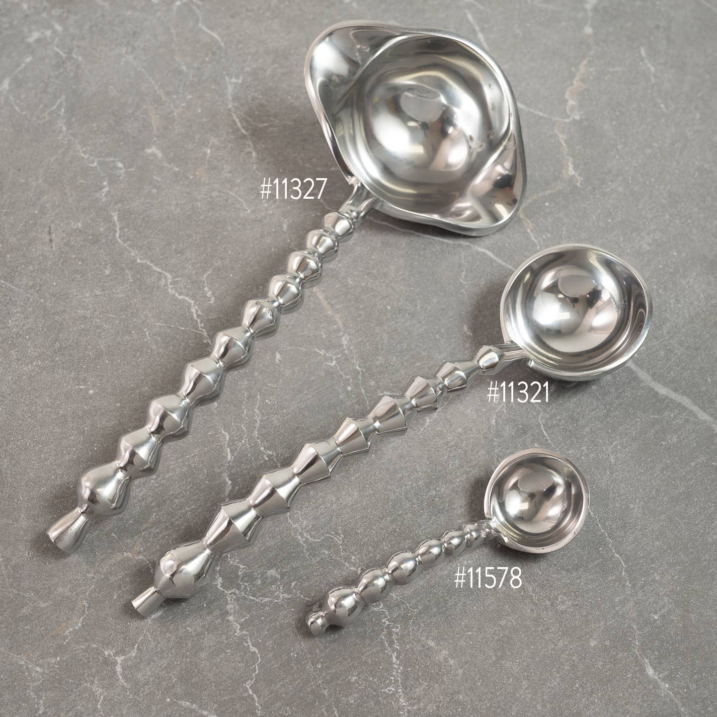 India Handicrafts Inc – Großhandel Kellen – Kleine, gebogene Kelle mit Perlen4