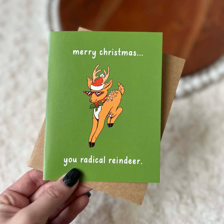 Big Moods - Wholesale Christmas Card - "Merry Christmas You Radical Reindeer" Christmas Card