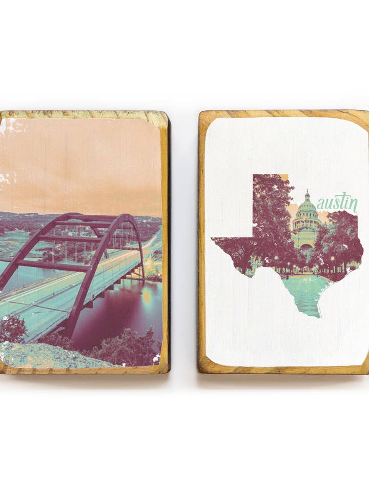 Austin, Texas, Map - Bookends for wholesale by ARCHd