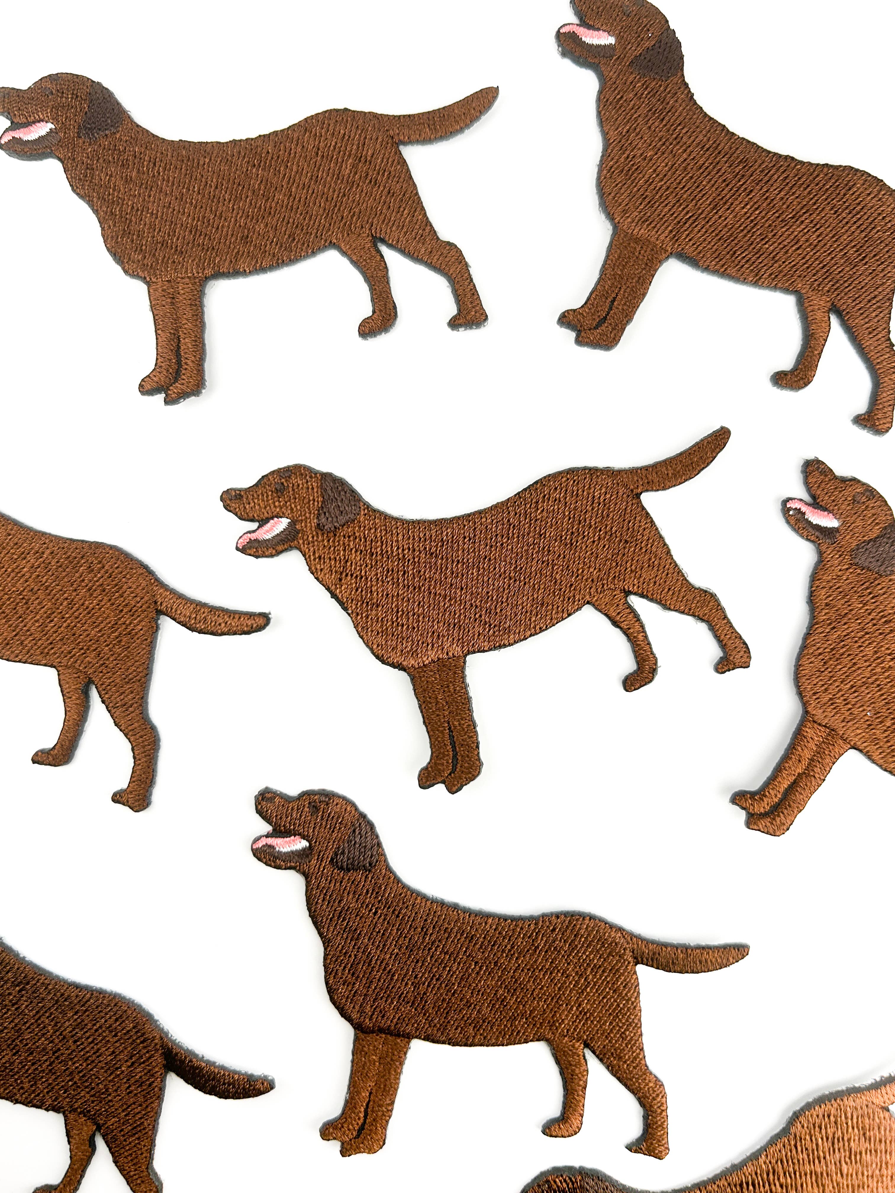 Field Trip Threads - Wholesale Patch - Chocolate Labrador Embroidered Iron On Patch | Dog Patch Lab2