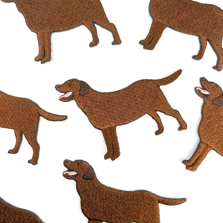 Field Trip Threads - Wholesale Patch - Chocolate Labrador Embroidered Iron On Patch | Dog Patch Lab2