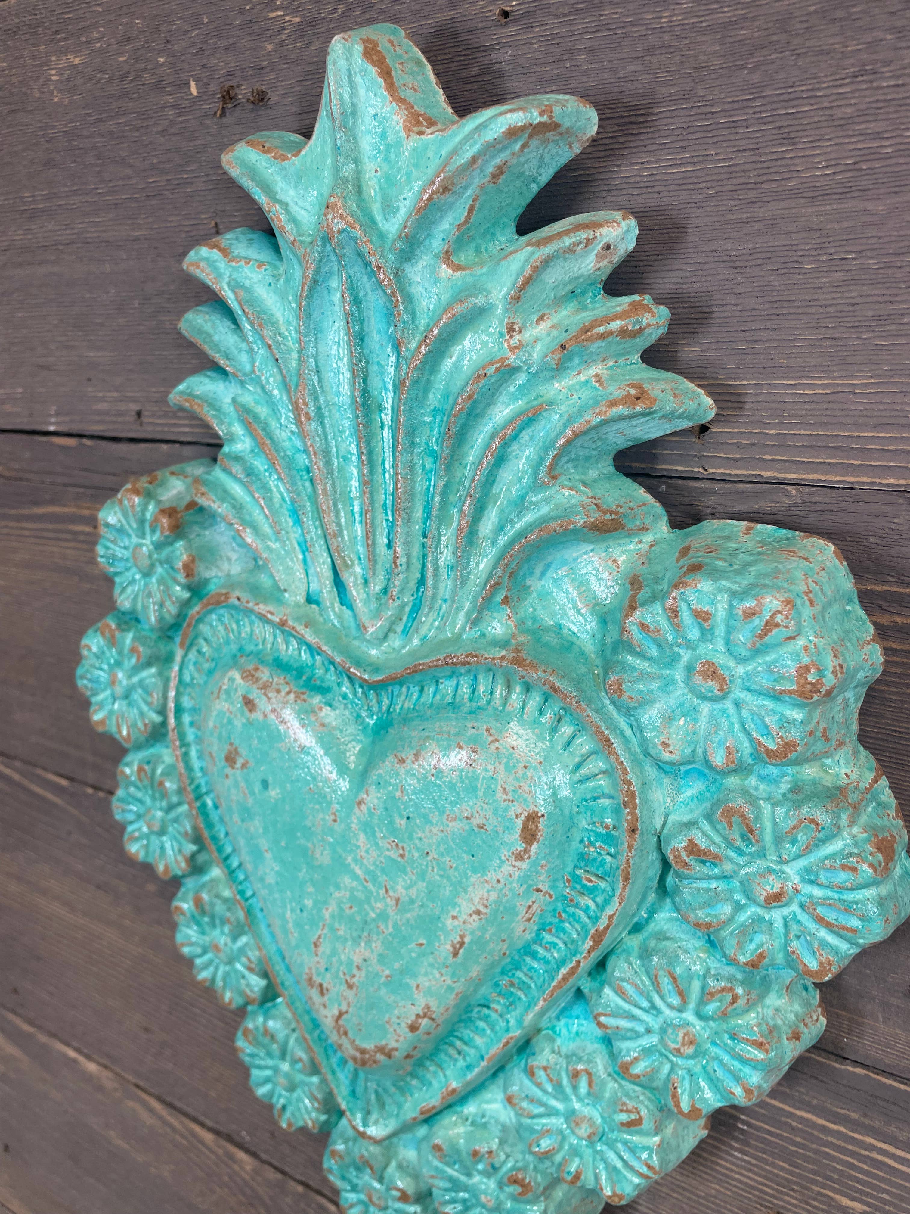 My Amigos Imports - Wholesale Wall Decor - Kids & Baby - Amore Large Clay Heart-WH5-Handmade-10x14 inches-3 Colors5