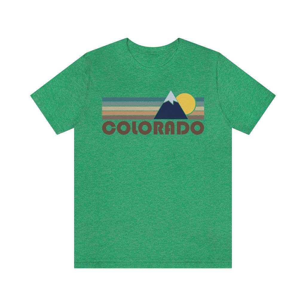 Hey Mountains - Wholesale Screen Printed T-Shirt - Women's - Colorado T-Shirt - Retro Mountain v2 Unisex Colorado Shirt4
