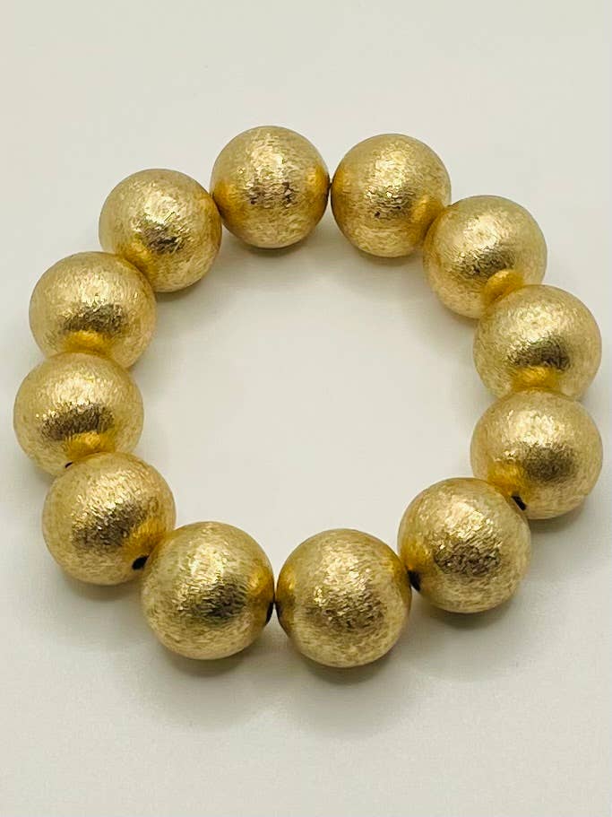 CHIC - BIG Ball Bracelet (brushed gold) S110 for wholesale by TWO FORTY TWO