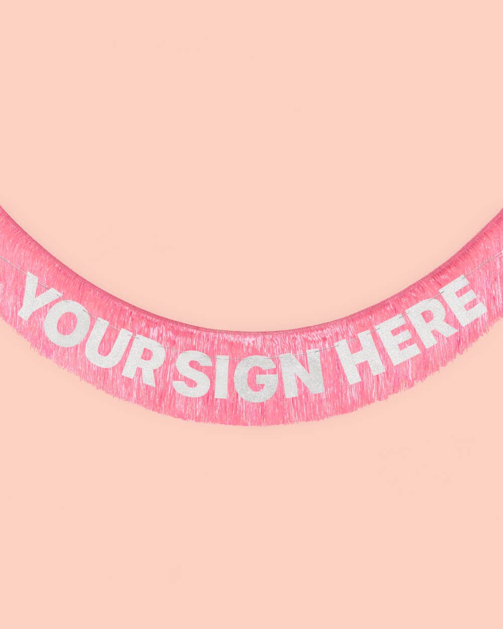 Petit Fetti - Wholesale Party Sign/Banner - Pink Fringe Party Banner, Birthday Party Supplies,Pink Décor1