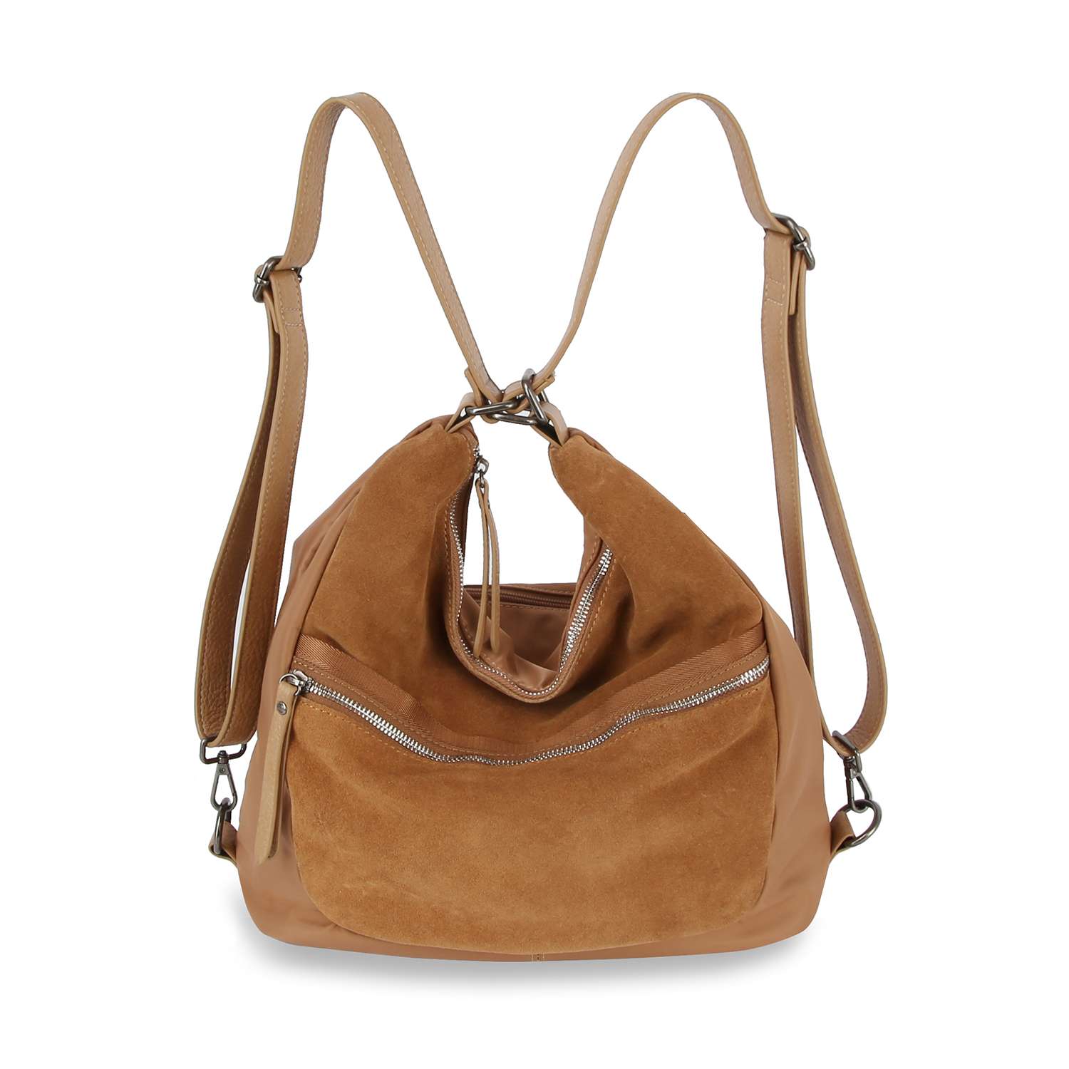 Handbag Express - Wholesale Backpack - Women's - Genuine Leather Convertible Hobo Backpack3