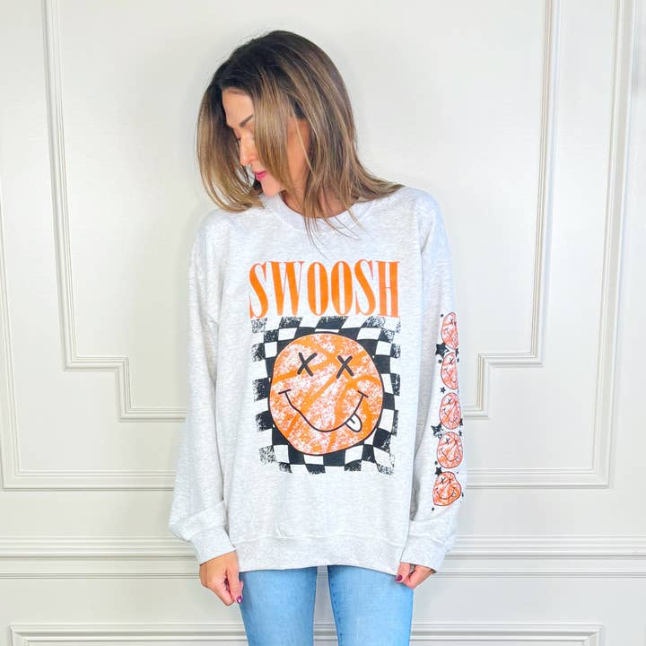 Poppy & Pine – wholesale Sweatshirt med tryck - Dam – Basket Nirvana tröja