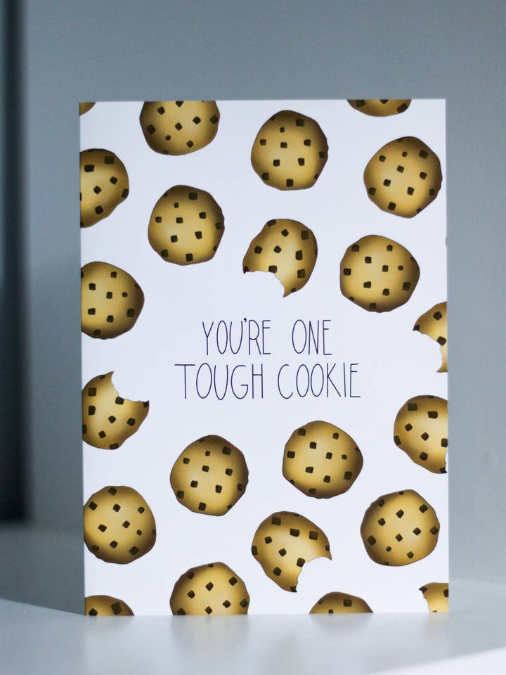 One Tough Cookie | Aanmoedigingskaart voor wholesale door Scribbles and Doodlez