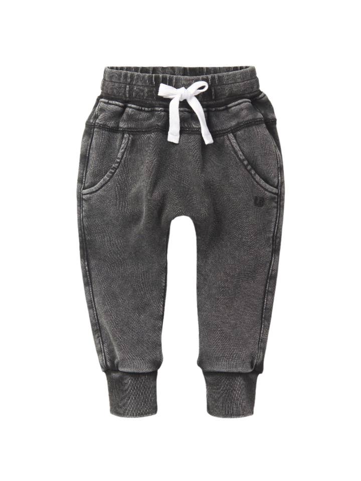 Little Bipsy - Wholesale Lounge Sweatpants/Joggers - Kids - Acid Wash Jogger - Black