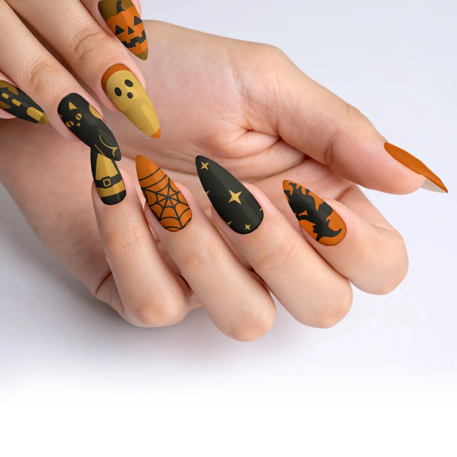 FYNE BODY - Wholesale Press-on/fake nails - Ghoul's Gold Glamour Halloween Press-On Nails26