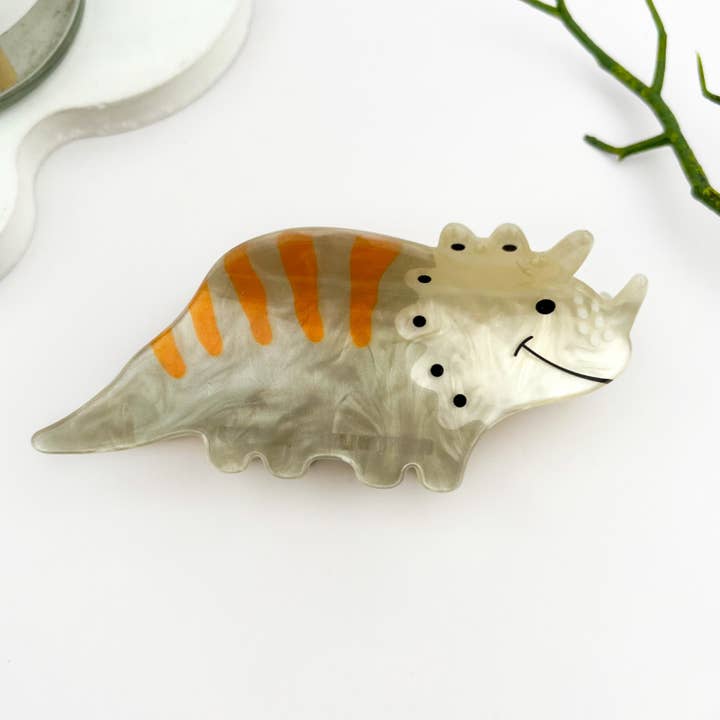 mildstyles - Wholesale Hair Clip - Women's - π¦ Cute Triceratops Hair Claw β Playful Dino PVC Clip