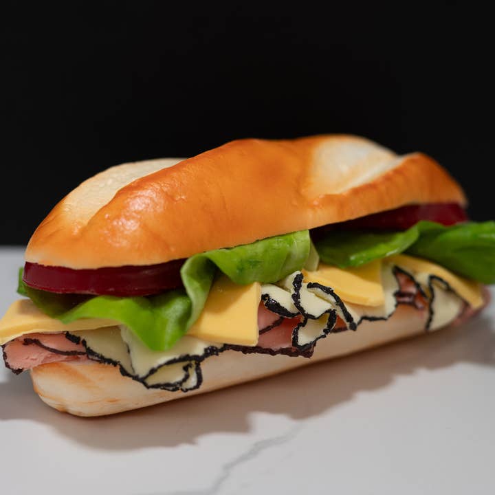 Just Dough It! Fake Foods - Wholesale Tafelbladdecoratie - Nep ham en kalkoen op een broodje Hoagie4