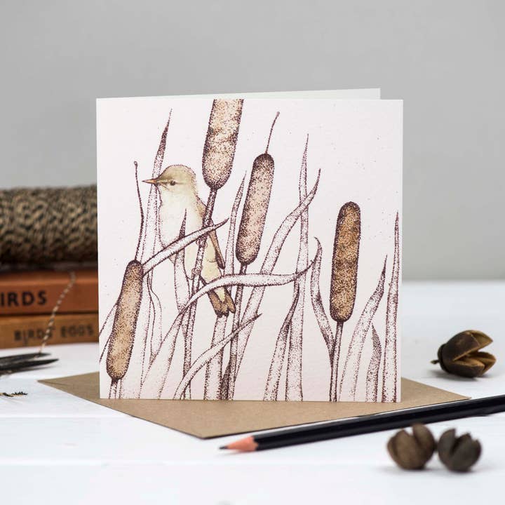 Reed Warbler Greeting Card for wholesale by Fay's Studio