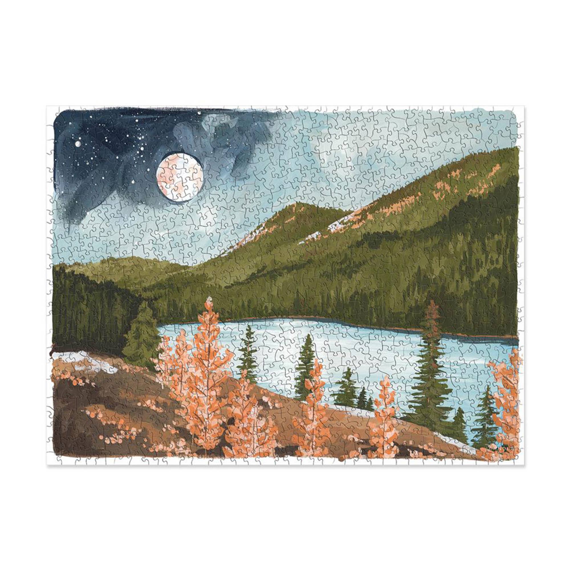 1canoe2 | One Canoe Two Paper Co. - Wholesale Puzzle - Adult - Alpine Moon - 1,000 Piece Jigsaw Puzzle3