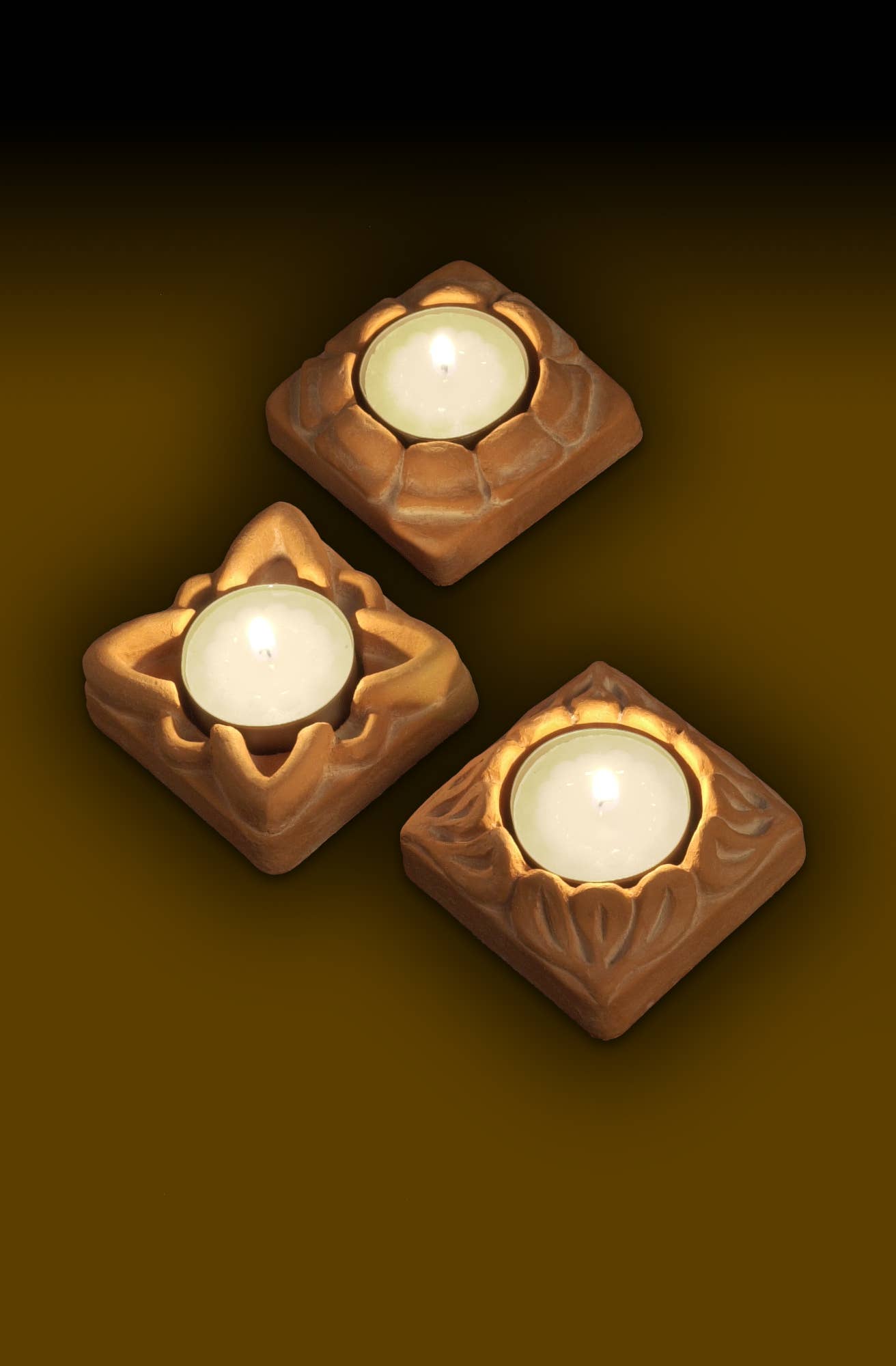 JBK Pottery - Wholesale Candle Holder - Candle Holder Base - Terracotta (12 pack)1