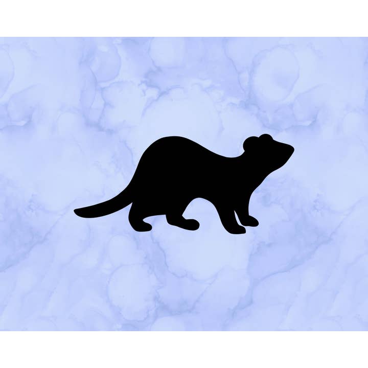 Ferret Silhouette Decal (2") for wholesale by Sticking with You