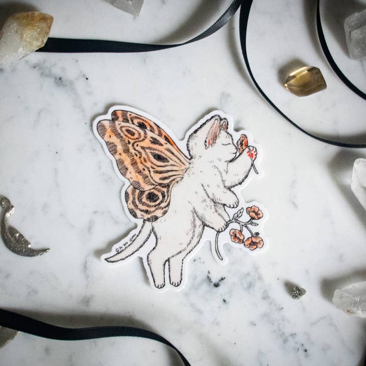 "Fairy Cat" Vinyl Sticker for wholesale by Po Yan Leung