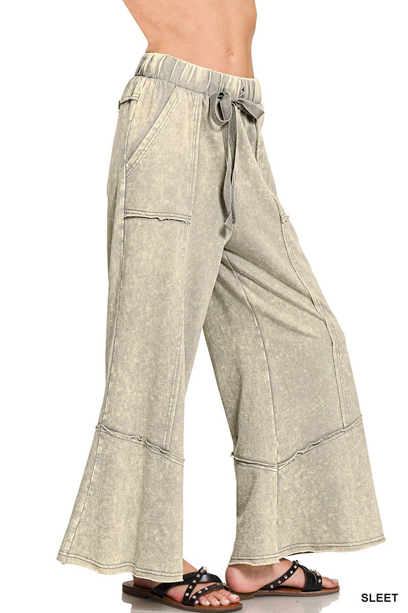 42POPS - Wholesale Pants - Women's - `.Acid wash French terry Pants w/ pockets18
