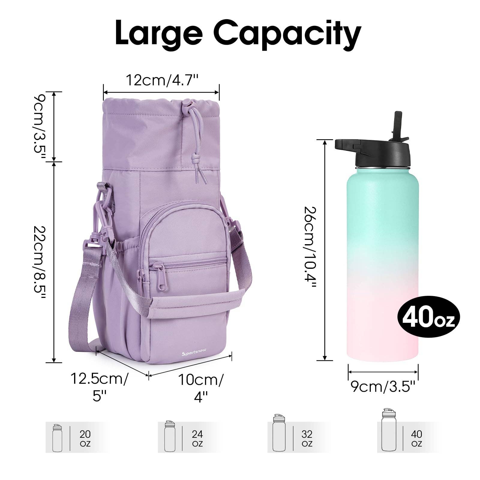 wandf - Wholesale Bottle Rack/Holder - Insulated Water Bottle Holder with Strap and Phone Pocket32