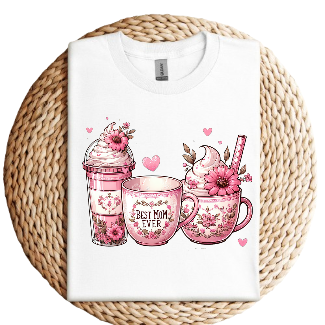 Mama and Littles Apparel - Wholesale Screen Printed T-Shirt - Women's - Best Mom Ever Women's Graphic Tee0