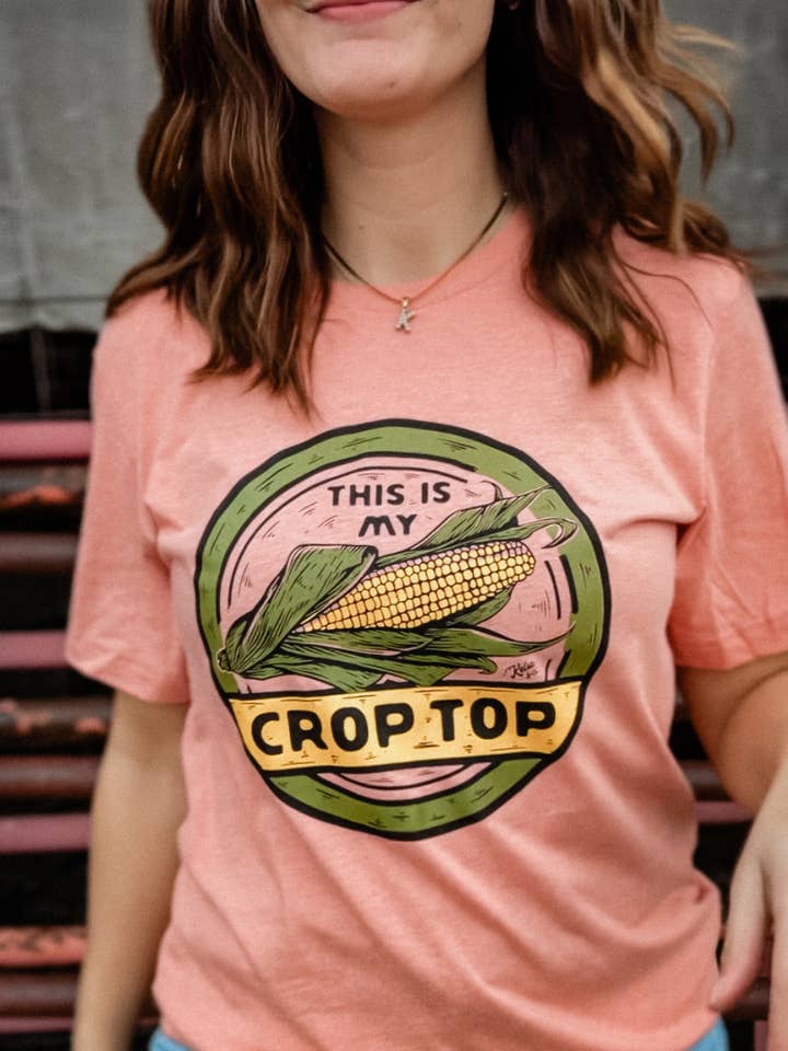 This Is My Crop Top Tee in Heather Sunset for wholesale on Faire0