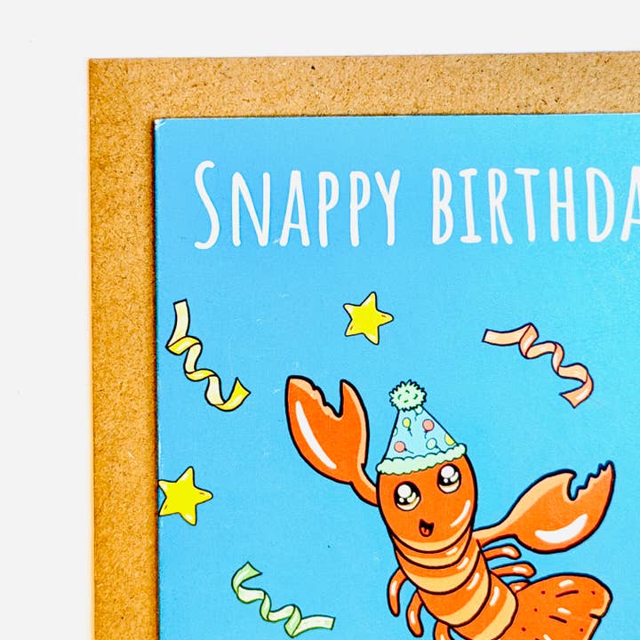 Snappy Birthday Card|Lobster Birthday Card |Birthday Card #4 for wholesale by Puntastic & Ho