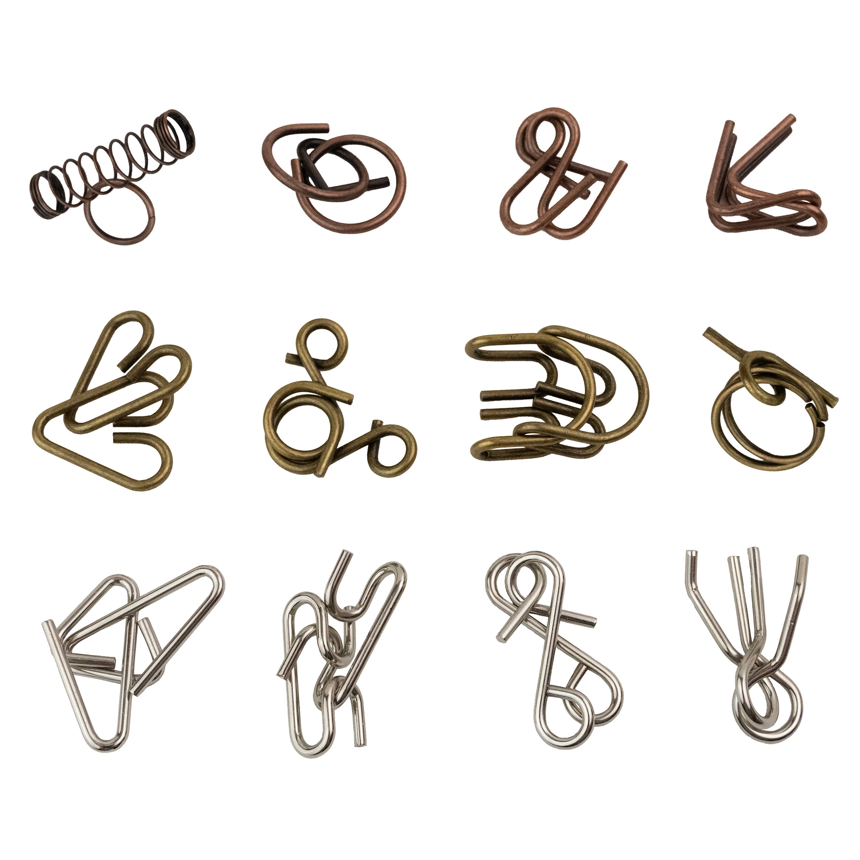 Project Genius - Vendita all'ingrosso Puzzle - Adulti - Set di puzzle True Genius in metallo antico da 12 pezzi1