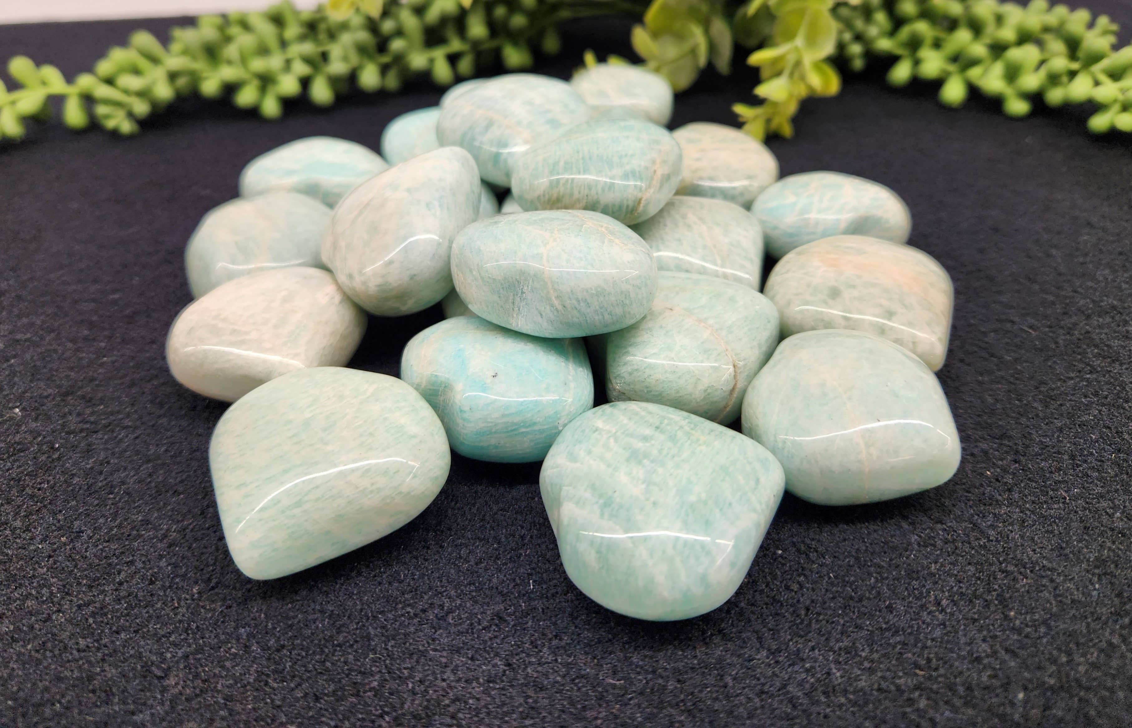 Meraki Gemstones - Wholesale Spiritual Stone/Crystal - Amazonite Hearts-0.5 kg/1.1lbs., (40x40x20mm or 4cm)1