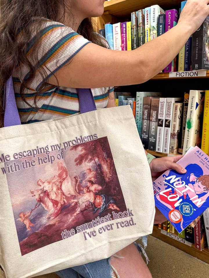 Sac fourre-tout Smutty Books Fine Art Bookish | Sacs littéraires pour la vente par Blissfully Bookish Company