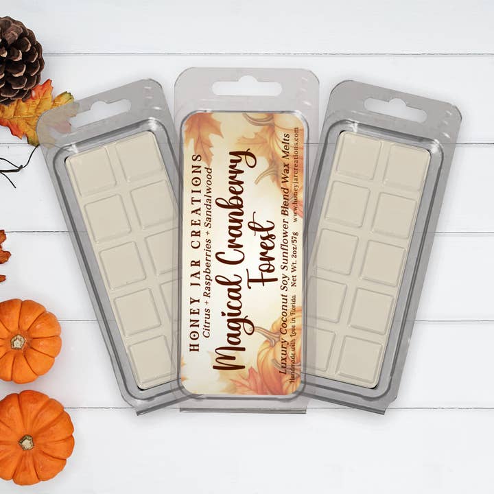 Cranberry Magique | Arôme Automnal de Luxe | Cires Fondantes Premium pour la Maison pour la vente par Honey Jar Creations
