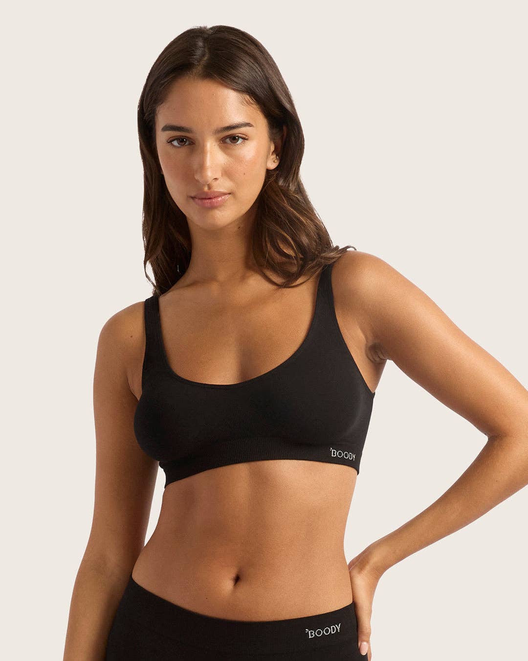 BOODY UK LTD – wholesale Bra – Women's – Seamfree Crop Bra - Black0