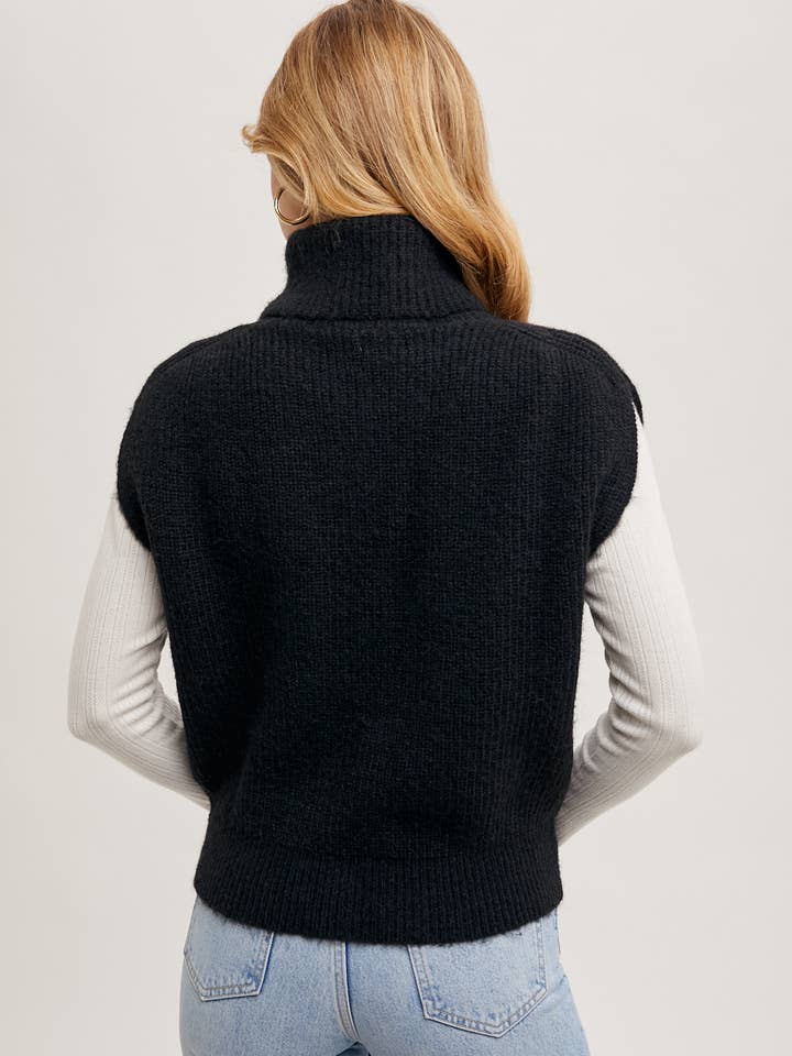 Bluivy - Wholesale Sleeveless sweatshirts – Women′s - TURTLENECK SWEATER KNIT VEST6