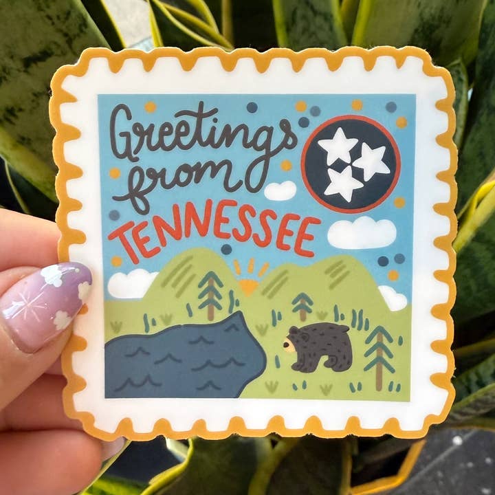 TN Tri Star Stamp Sticker for wholesale by Paris Woodhull Illustrations