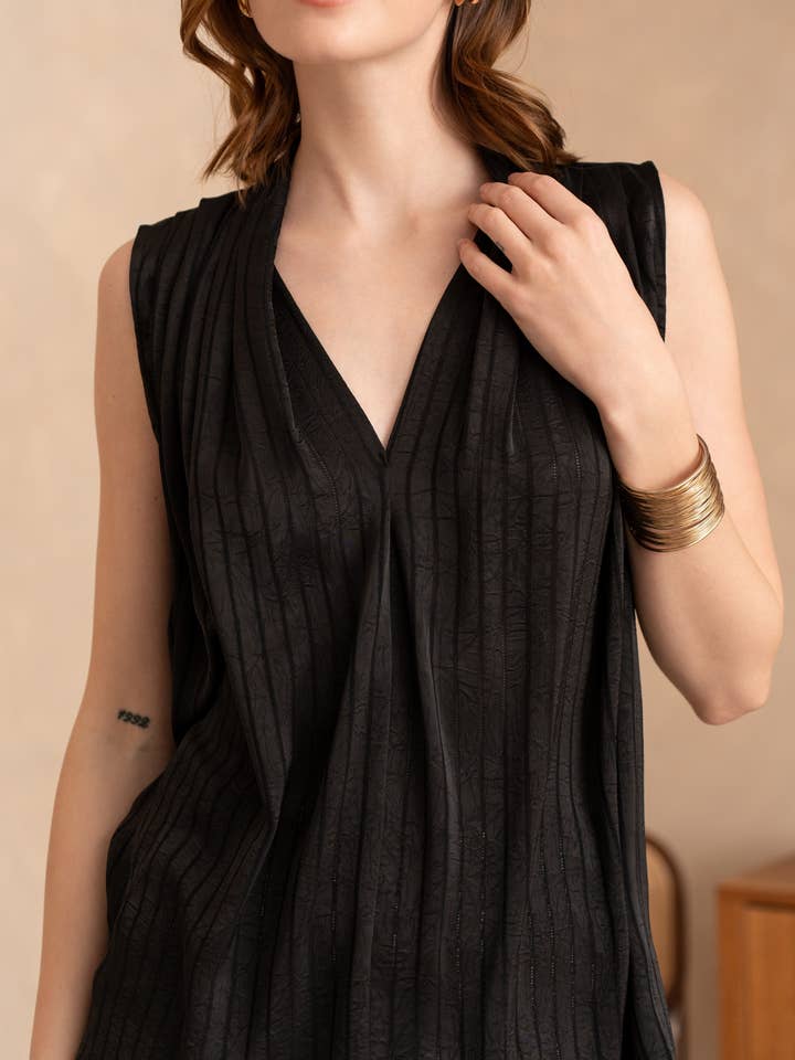 LULUMARY – Blusa - Mulher por atacado – Top drapeado H71312