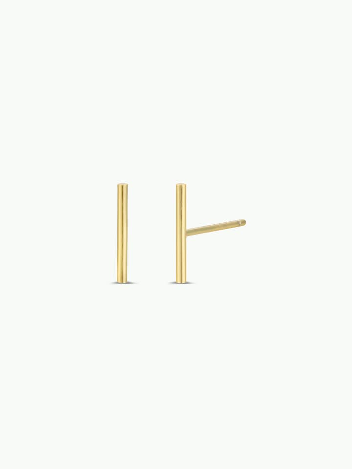 Minimalist - Bar - Gold Earrings for wholesale by JaxKelly