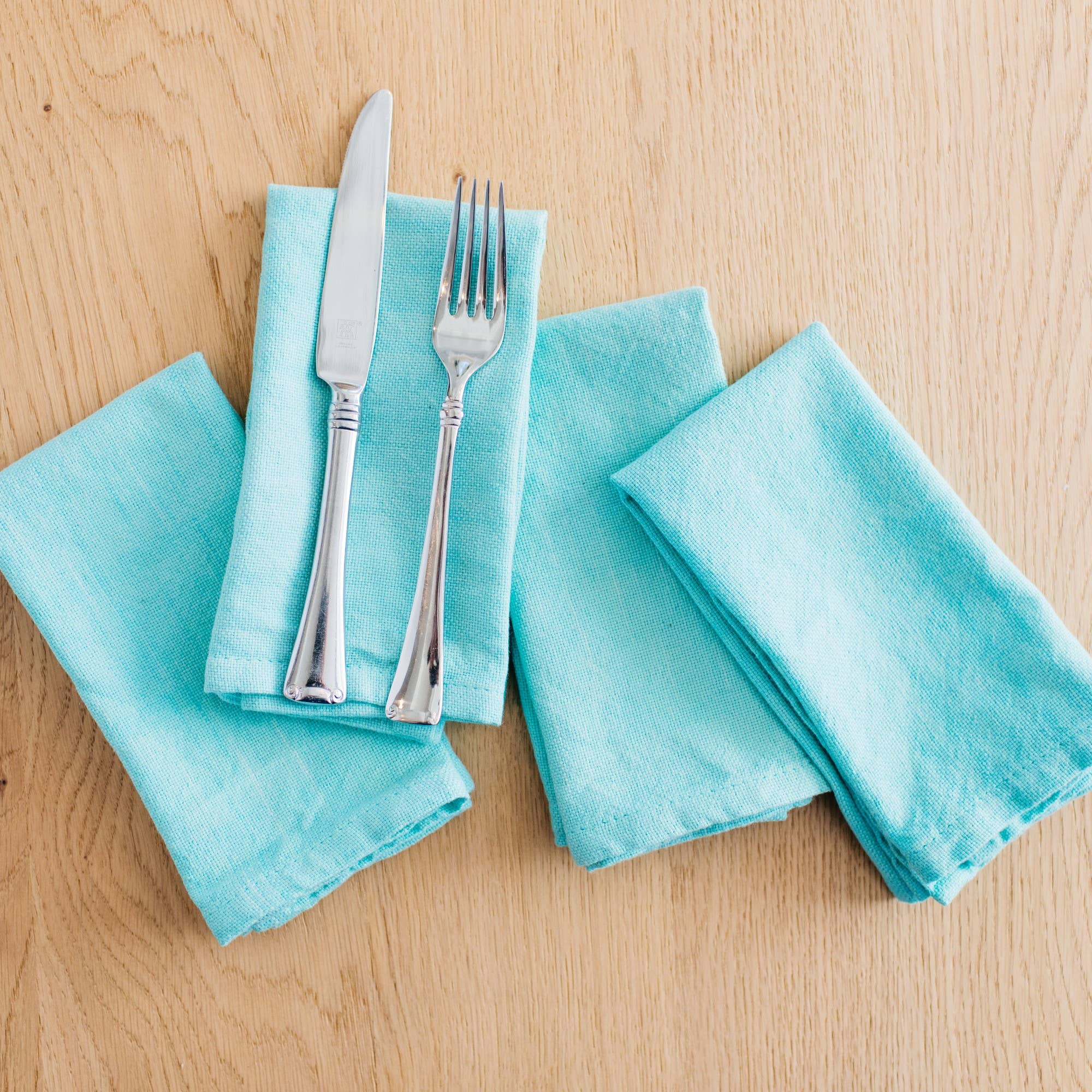 Amsha – wholesale Dinner & cloth napkin – Hand-Loomed Cotton Napkins, Set of 4: Turquoise0