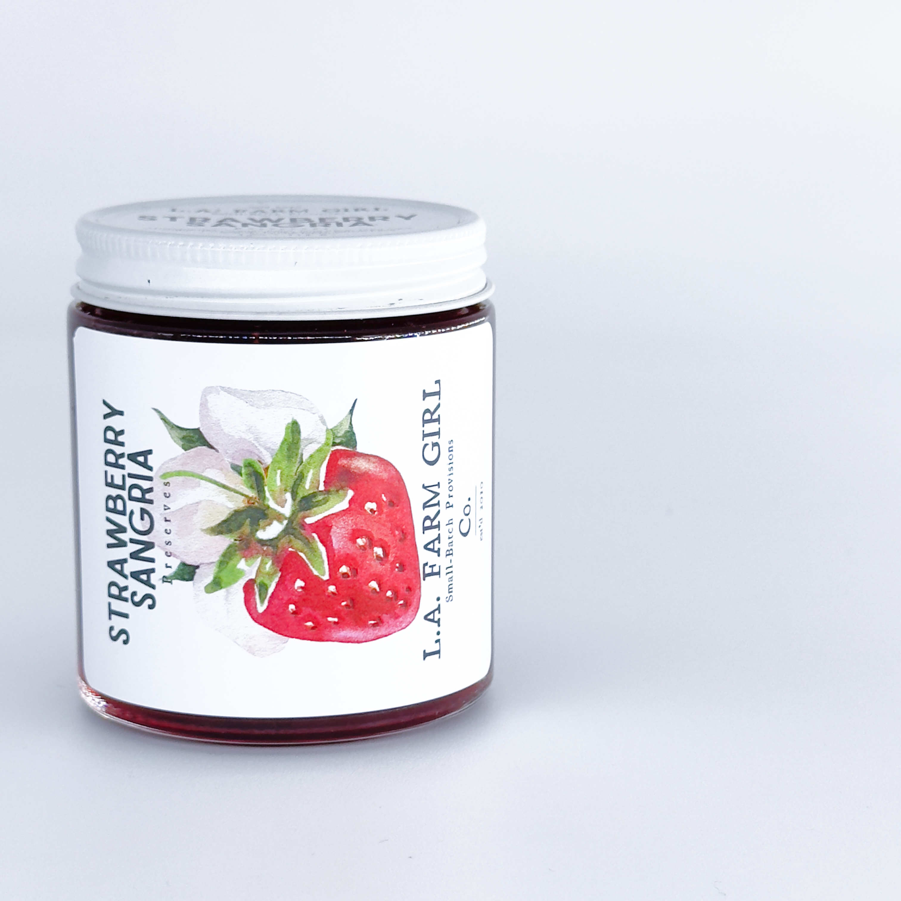 LA FARM GIRL - Wholesale Preserves - Strawberry Sangria Jam - 4 oz 1
